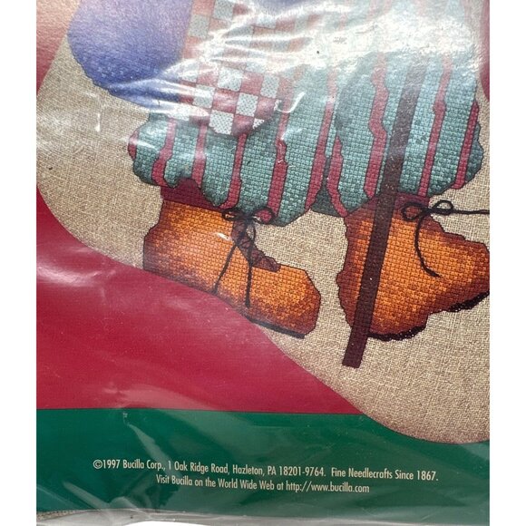 Bucilla Alma Lynne Counted Cross Stitch Stocking Kit "Santas Coming To Town" - Picture 2 of 3